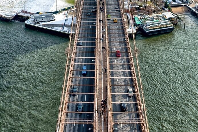 Brooklyn Bridge from above, New York